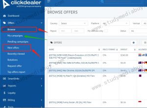 how to pick offer on clickdealer