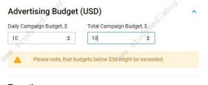 propellerads ads budget setting option intro