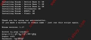 how to install binom on server