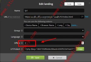 binom tutorial:How to change the offer link in the landing page