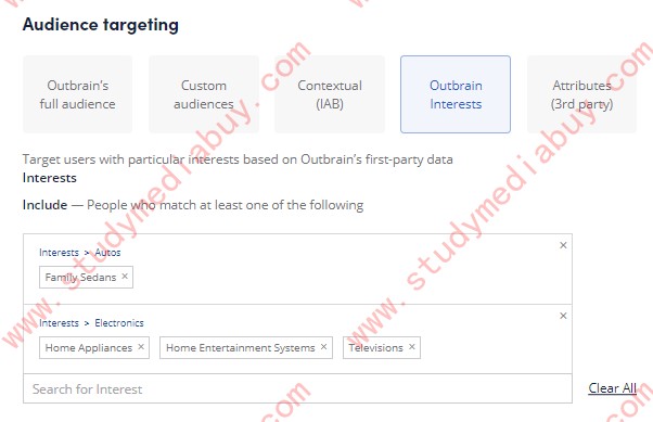 outbrain campaign advanced setting option introduction